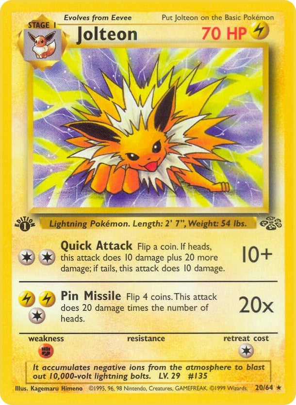 Jolteon (20) (20/64) (1st Edition) [Jungle]