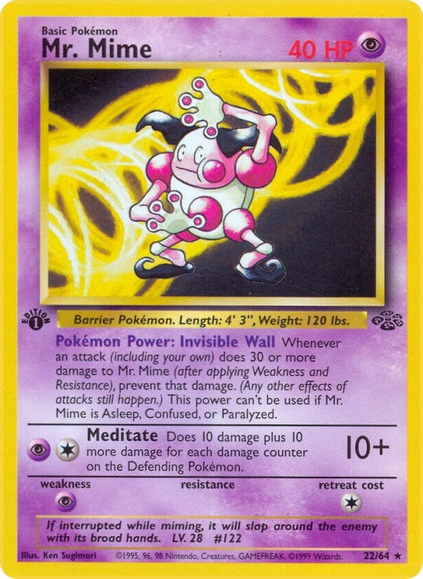 Mr. Mime (22) (22/64) (1st Edition) [Jungle]