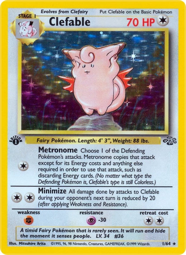 Clefable (1) (01/64) (Unlimited Holofoil) [Jungle]