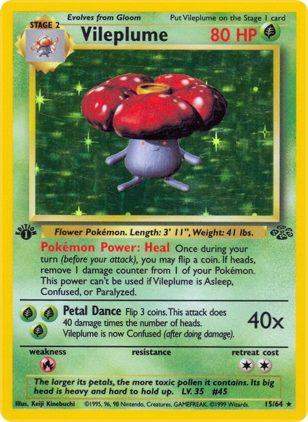 Vileplume (15) (15/64) (Unlimited Holofoil) [Jungle]