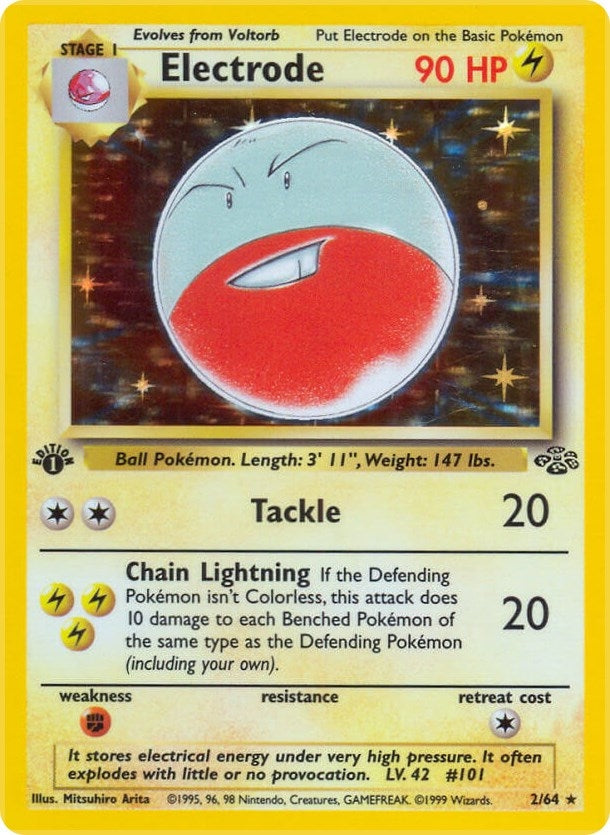Electrode (2) (02/64) (1st Edition Holofoil) [Jungle]
