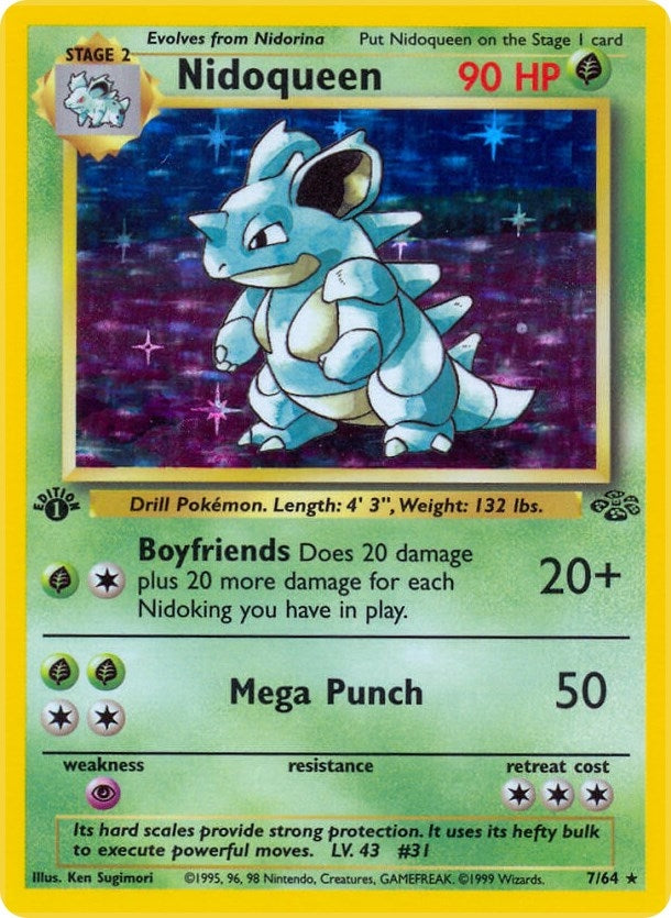 Nidoqueen (7) (07/64) (Unlimited Holofoil) [Jungle]