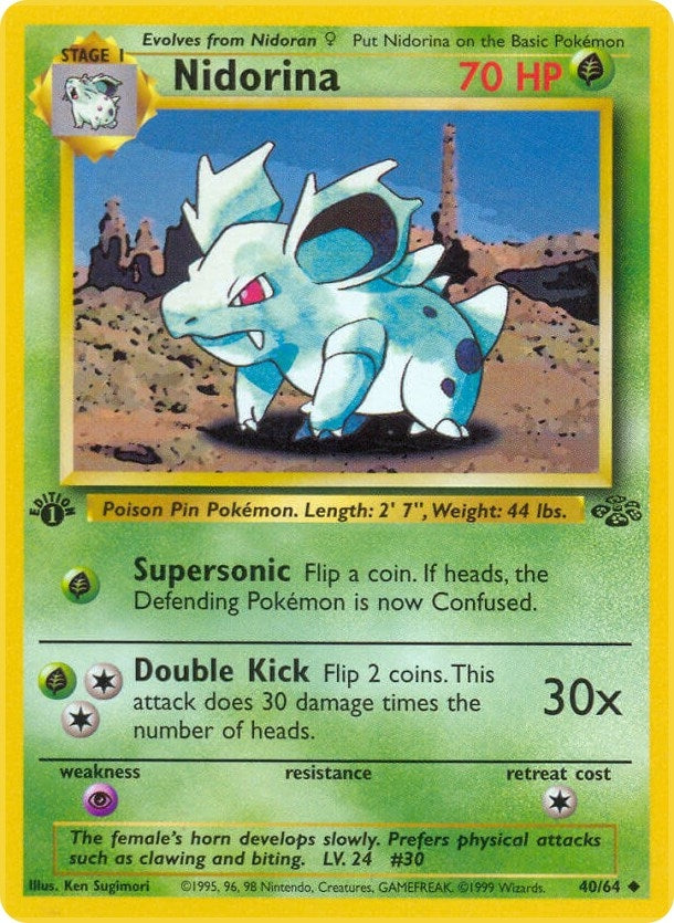 Nidorina (40/64) (1st Edition) [Jungle]