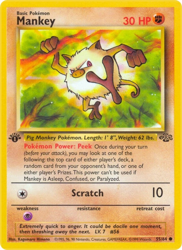 Mankey (55/64) (Unlimited) [Jungle]