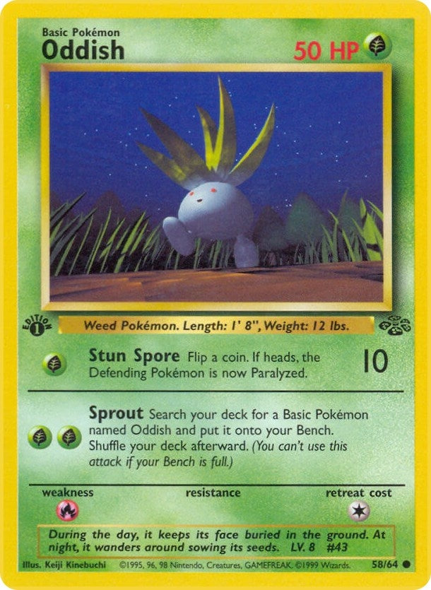 Oddish (58/64) (1st Edition) [Jungle]
