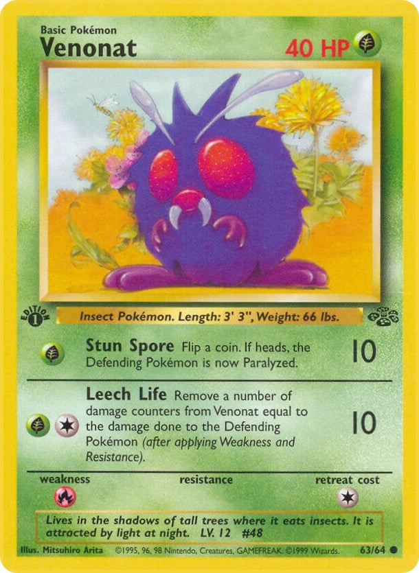 Venonat (63/64) (1st Edition) [Jungle]