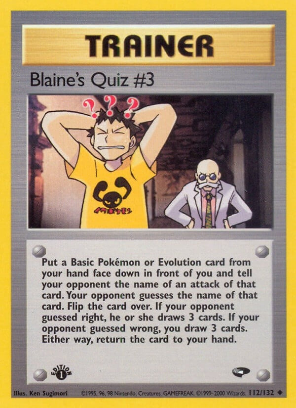 Blaine's Quiz #3 (112/132) (1st Edition) [Gym Challenge]