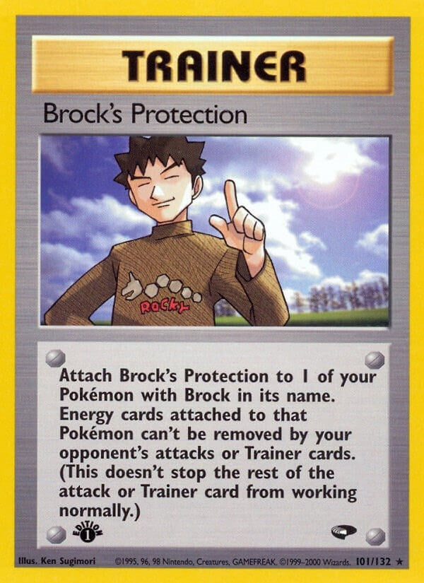 Brock's Protection (101/132) (1st Edition) [Gym Challenge]