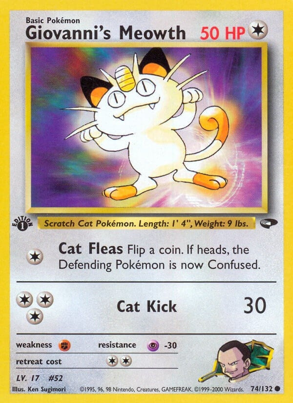 Giovanni's Meowth (74) (074/132) (Unlimited) [Gym Challenge]