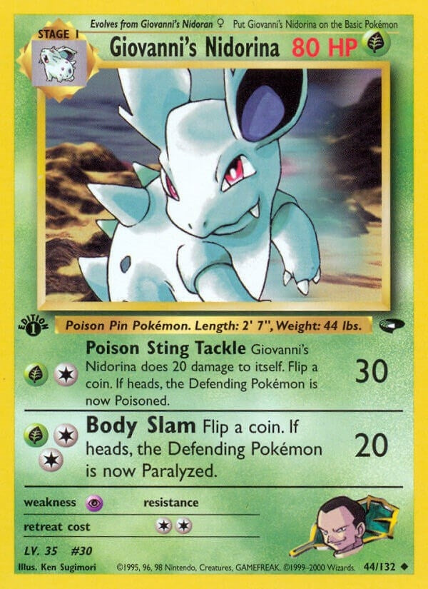 Giovanni's Nidorina (044/132) (Unlimited) [Gym Challenge]