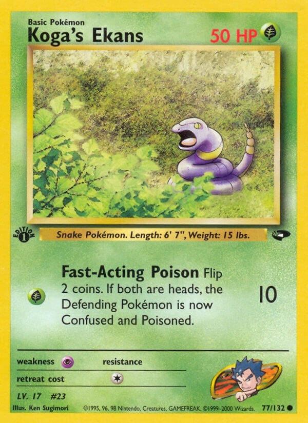 Koga's Ekans (077/132) (Unlimited) [Gym Challenge]