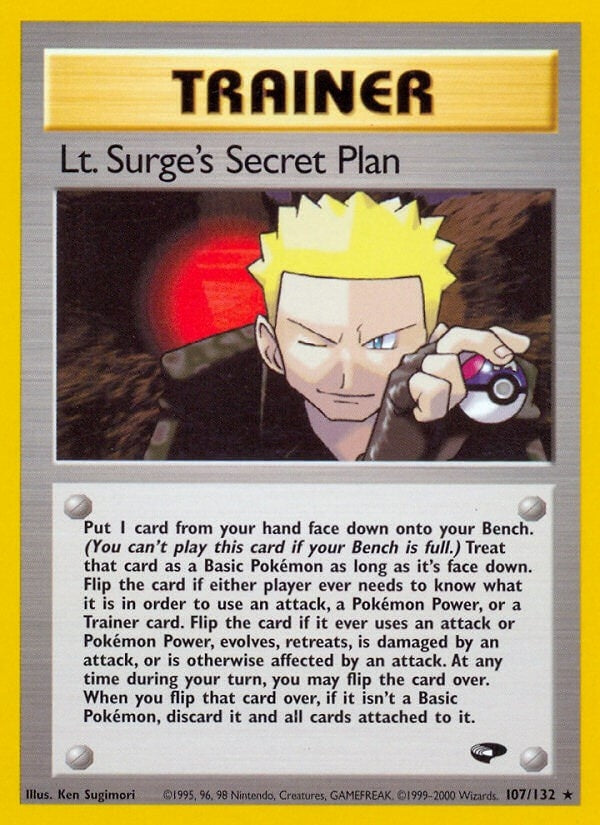 Lt. Surge's Secret Plan (107/132) (1st Edition) [Gym Challenge]