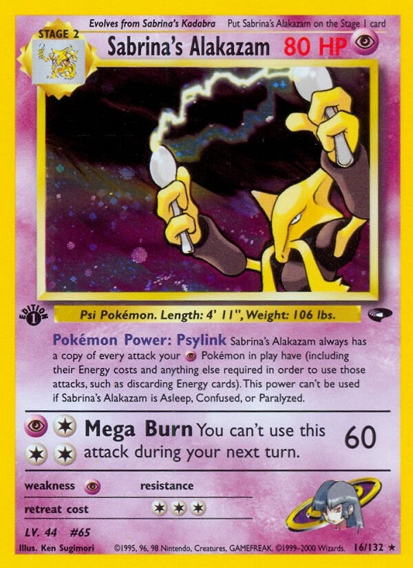 Sabrina's Alakazam (016/132) (Unlimited Holofoil) [Gym Challenge]